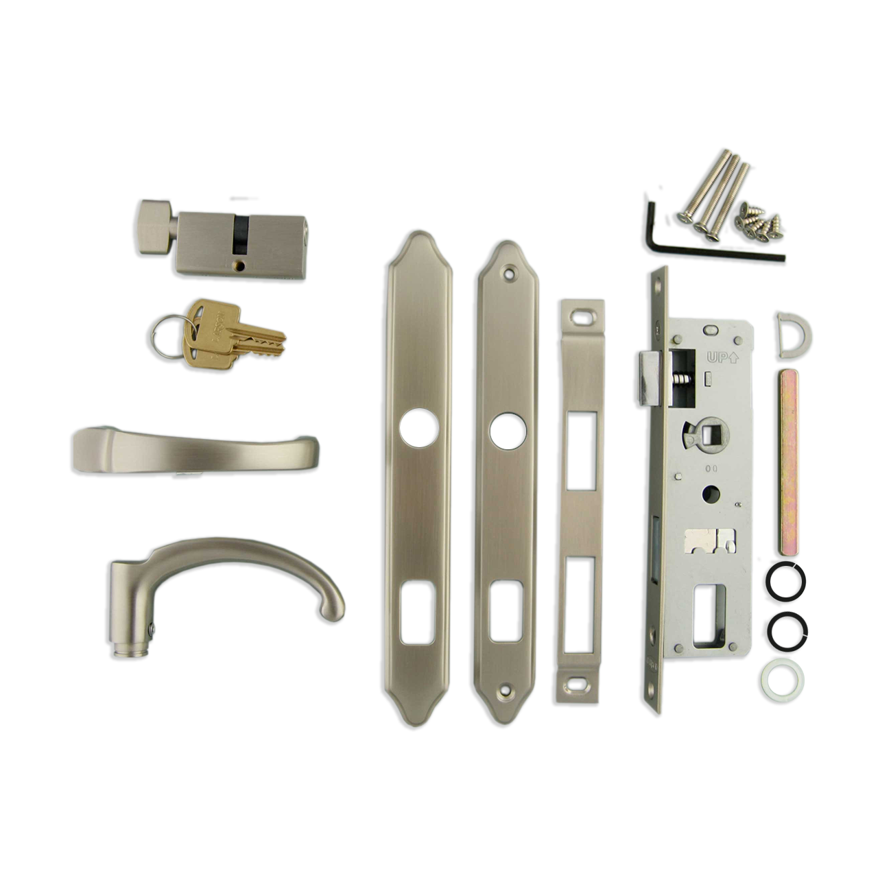 Mortise Hardware Kit With Key And Deadbolt For 1-1/4" Full Glass Storm Doors Questions & Answers