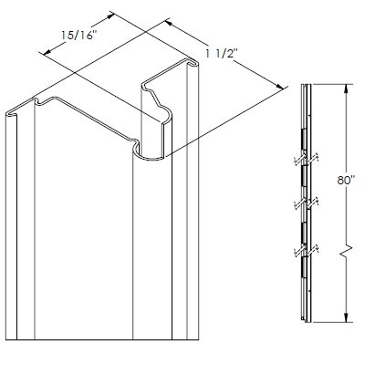 4 Hinge Side Rail w/ Compression Weatherstrip - OLDER MODEL (Actual Height 80") Questions & Answers