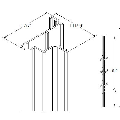 4 Hinge Side Rail Retrofit - Fits 81" Questions & Answers