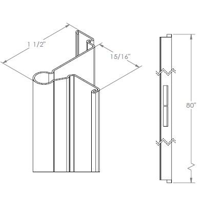 White Latch Side Rail with Weather-strip - Fits Model 349 Series Questions & Answers